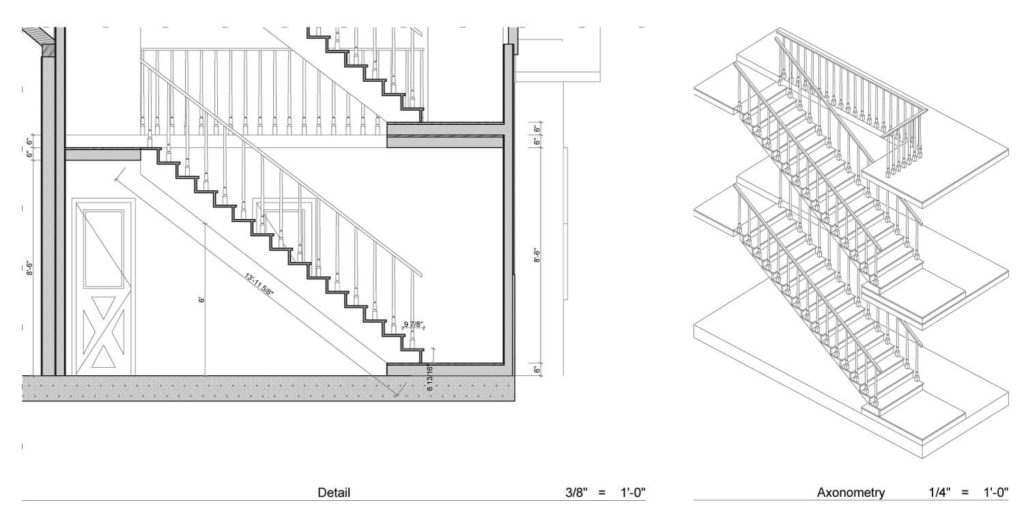Detail drawings + stairs for the tower addition